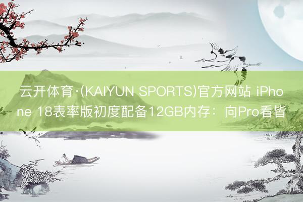 云开体育·(KAIYUN SPORTS)官方网站 iPhone 18表率版初度配备12GB内存：向Pro看皆